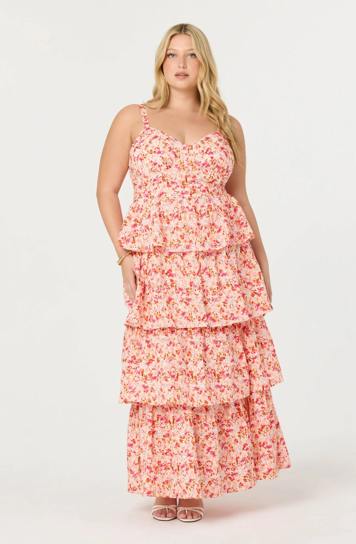 Midsummer Eyelet Tiered Maxi Dress | ASTR The Label (US)