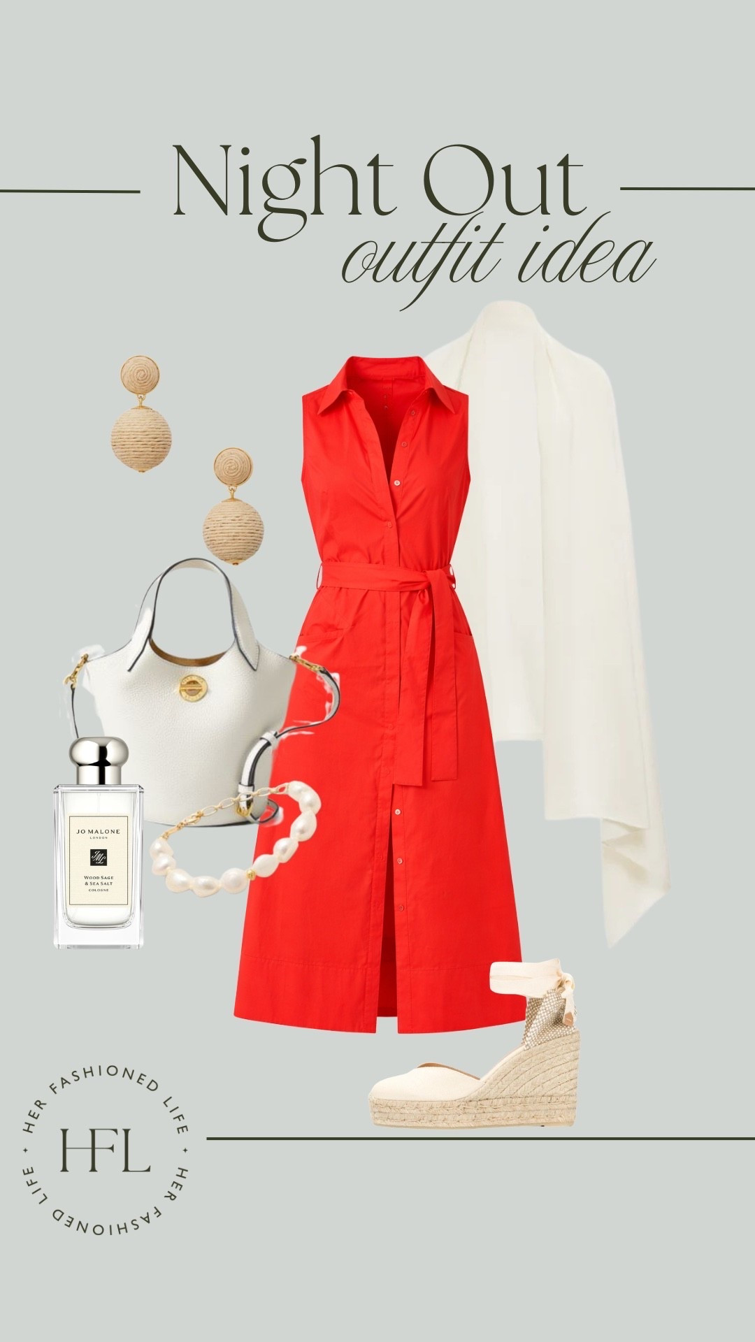 A night out outfit idea for that warmer weather! #RedDress #Espadrilles #Earrings #Bag #VacationWear #Summerr

#LTKOver40 #LTKTravel