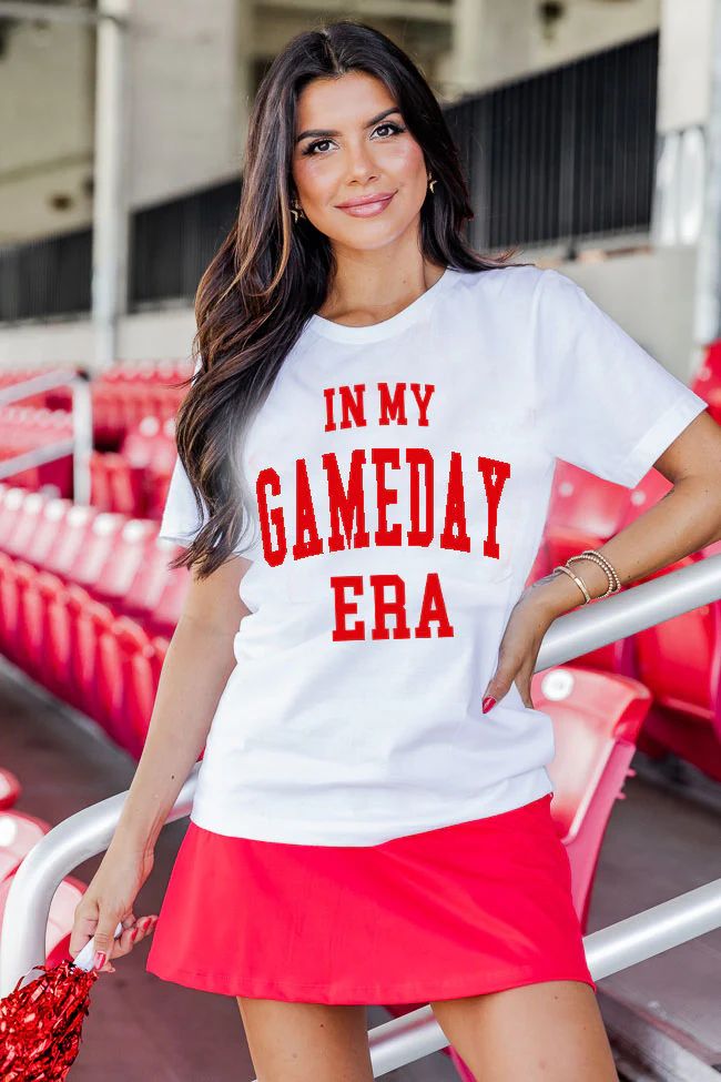 In My Gameday Era White Graphic Tee | Pink Lily