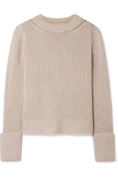 The Row - Gibet Cashmere Sweater - Beige | NET-A-PORTER (US)