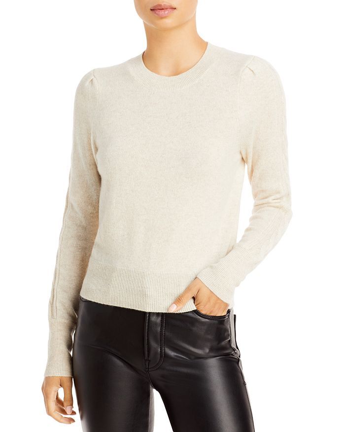 Cable Puff Sleeve Cashmere Sweater - 100% Exclusive | Bloomingdale's (US)