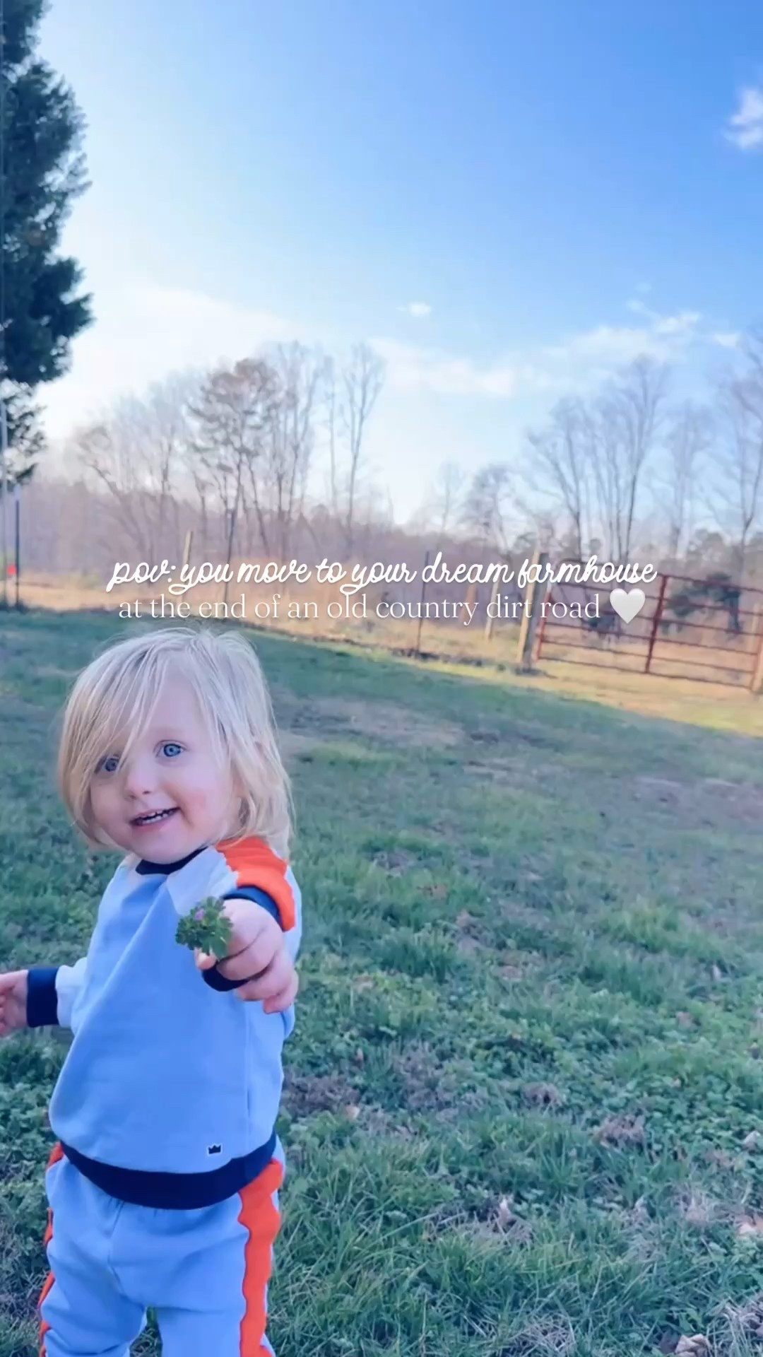 The dreamiest country walking views 🐴🤠🌾, my babies 👶🏼 🩵👶🏼 picking flowers 🌼🌾 for mama 🥰, and just the sweetest little life out here on the farm this weekend!! 🏡✨ I always dreamed of living at the end of an old dirt road 🥹🌾 - God cares about EVERY little detail! 💫 This place…. Is…. Just beyond special and everything we dreamed of and MORE… and it’s so amazing to think that *this* is the farm God had prepared for us all along - only He can write a story like ours!! 🥹🚜🐎🌅🌳🫶🏽 #movingtothefarm #homesweethome #weekendonthefarm #immeasurablymore #homeonthefarm 

And it has been the MOST PRODUCTIVE 🥳👏🏽 weekend y’all!!! 🛻📦 We are just about fully (!!) moved in here at the farm 🚜 and we have been unpacking boxes and organizing the home 🏡 all weekend long and it’s looking so good!!!! 😍 I am so in love with this place 🥹 and truly have just been soaking it all in!! ❤️ And I simply can’t get over my new kitchen window 🪟 view of the horses and donkeys!! 🐴🤎🫏 HEAVEN!! 🤩 

Anddddd lookie what we did yesterday 🤭🥳 - we went and got this basically brand new sofa 🛋️ off FB marketplace 🛒 for SUCH a good deal!! 👏🏽 I am so excited about it and it looks so good in our living room now!! ✨ Yay!! 🎉 Can’t wait to show y’all more bits and pieces of the farmhouse soon….. and last night’s plans with the hubby were hanging wall art!! 🖼️ 🛠️ Hehe a housewarming date night if you will!! 😘🤩 Got lots of sweet pieces hung up on the walls 🏡 last night 🥰 (going to work on curtains 🪟(need to buy curtain rods ✔️), our photo gallery wall, and picture canvases 📸 this week ahead 🥳) and it is just feels so cozy and home-y (even at night in the dark… just wait til’ I share photos in the daylight soon☀️)!! 🫶🏽 There truly is no place like home sweet home 🏠 and it’s surreal getting to make our forever home on the farm just the way I’ve always dreamed of 🥹✨ - Thank you, Jesus!!! 🚜🌾

Happy New Year and start to the brand new week, y’all!! 🥳🎉🎊🪩