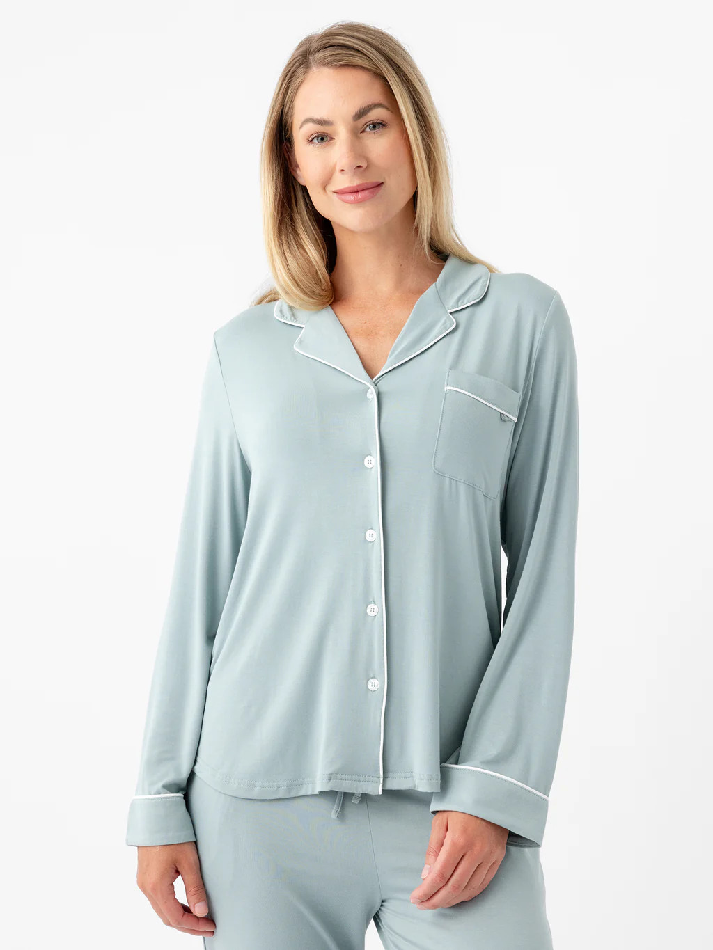 Women's Bamboo Stretch-Knit Long Sleeve Pajama Top | Cozy Earth