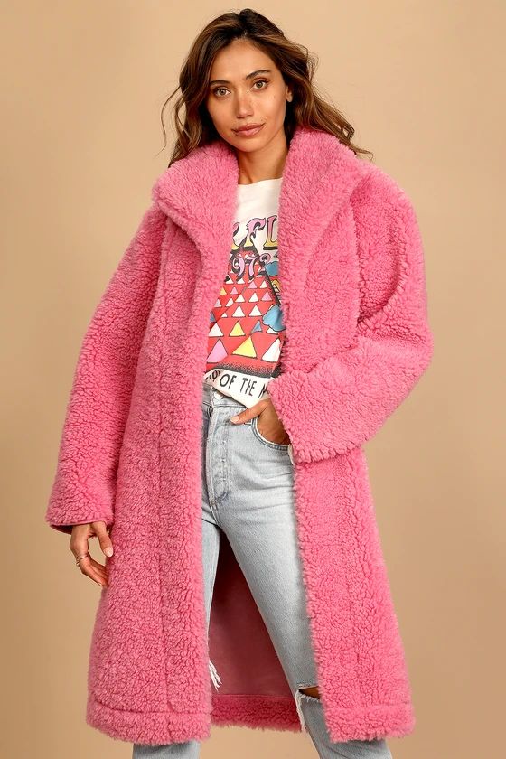 Too Fab For You Pink Faux Fur Coat | Lulus (US)