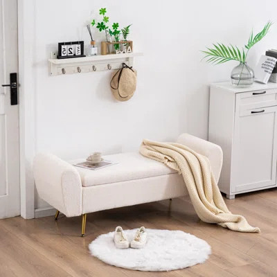 Shaneta 55"W Upholstered Storage Bench with Arms | Wayfair North America