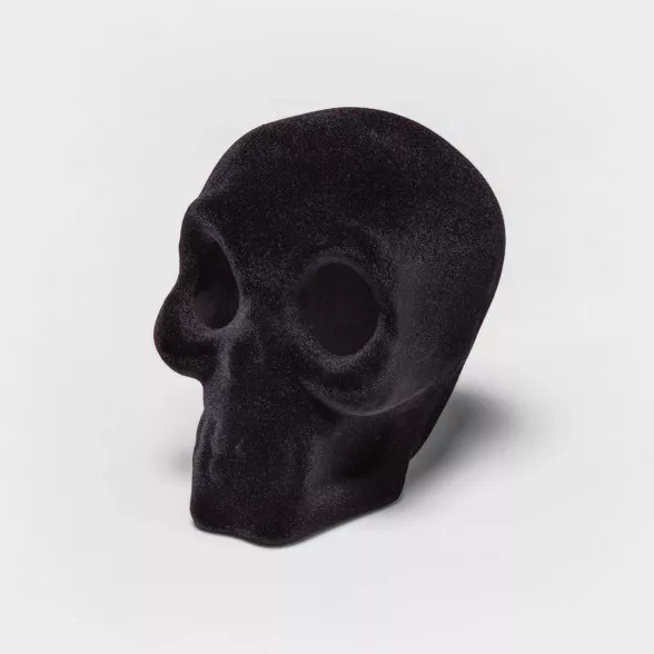 Small Flocked Resin Decorative Halloween Skull - Hyde & EEK! Boutique™ | Target