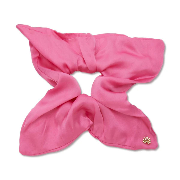 PINK LEMONADE SQUARE SILK SCRUNCHIE | LELE SADOUGHI