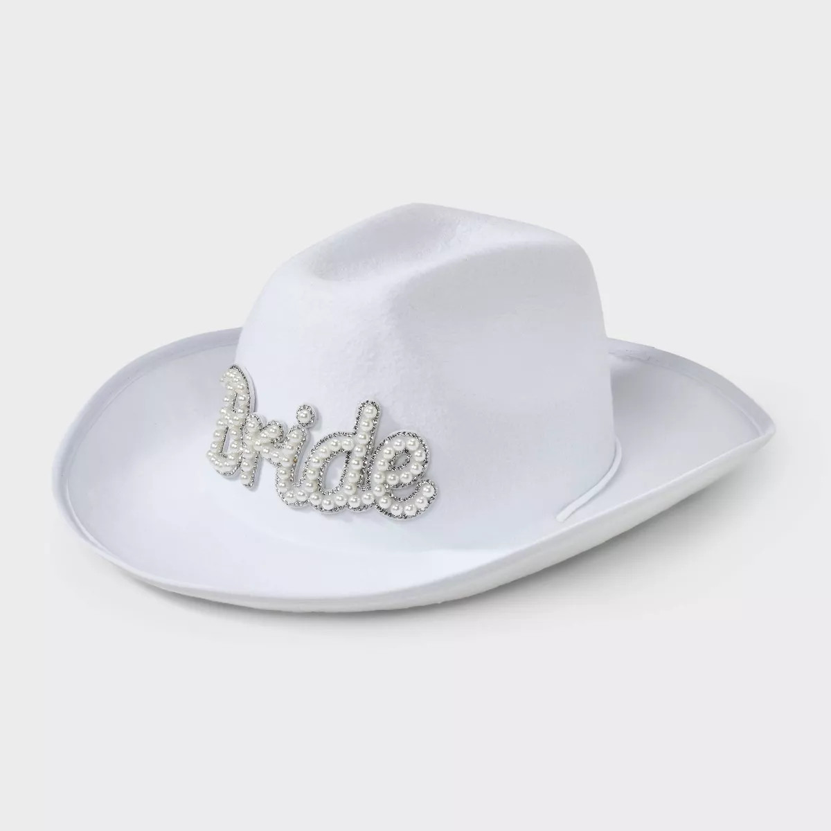 Bride Pearl and Rhinestone Cowboy Hat - White | Target