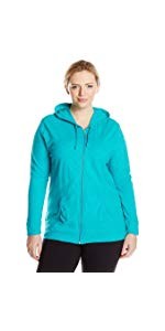 Hanes Women's Jersey Full Zip Hoodie | Amazon (US)