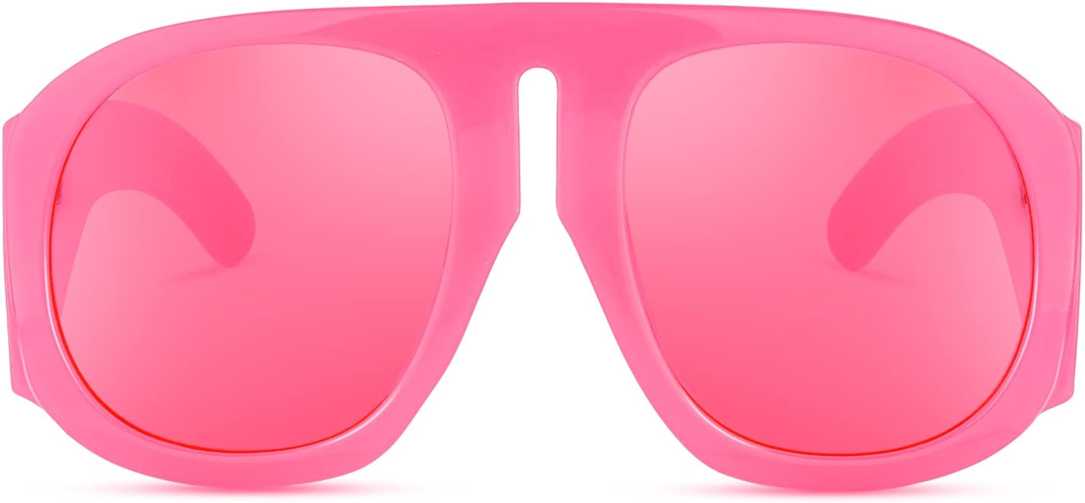 Oversized Square Sunglasses Womens Mens Vintage Round Aviator Sun Glasses Big Frame Thick Classic... | Amazon (US)