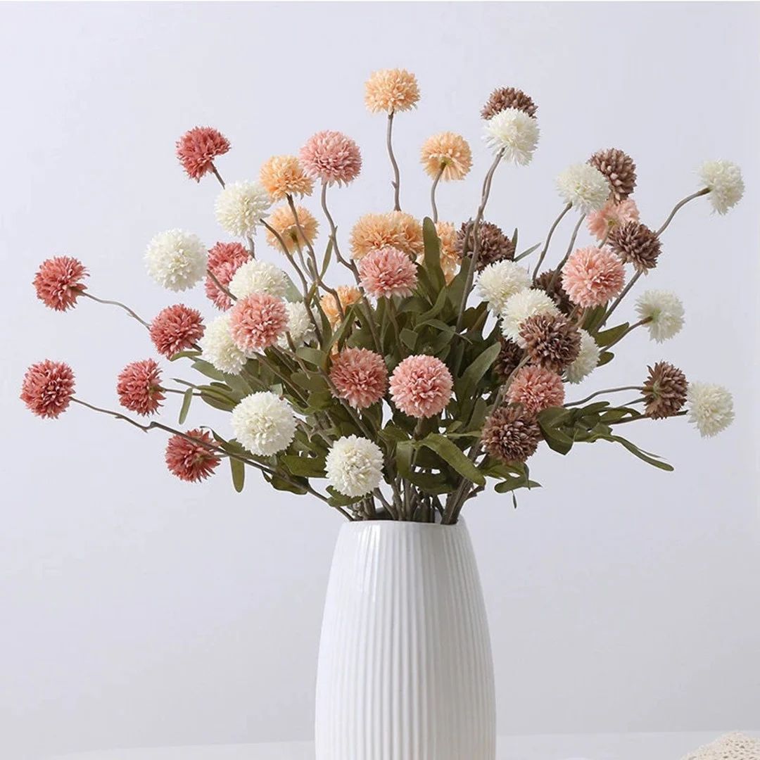 Realistic Faux Dandelion Flowers in 6 Colors Home Decor Flower for Bouquet Neutral Color Simulati... | Etsy (US)