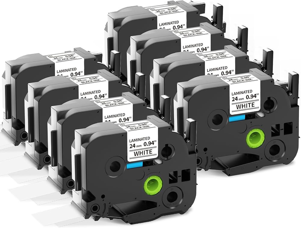 Labelife 8 Pack 24mm Label Tape TZe-251 Replacement for Brother P touch TZe TZ Tape 24mm 0.94 Lam... | Amazon (US)