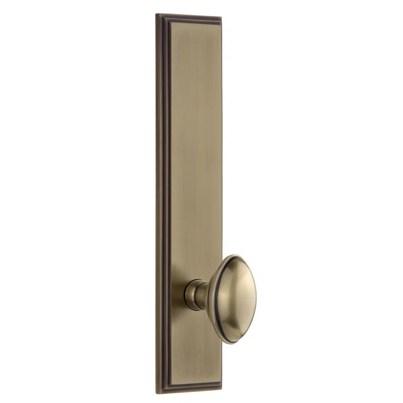 Grandeur Carré Tall Plate Passage with Eden Prairie Door Knob | Wayfair North America