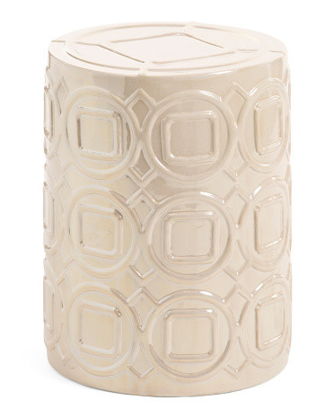14x19.5 Ceramic Garden Stool With Iridescent Glaze | Chairs & Seating | Marshalls | Marshalls