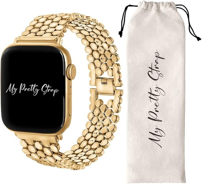 My Pretty Strap - Compatible Apple Watch Band Strap, Stainless Steel Fashion iWatch Replacement S... | Amazon (US)
