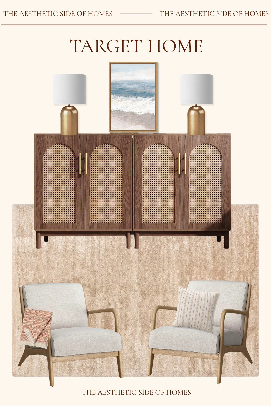 This coastal inspired space would be perfect for a living room in a beach house. 

 #LTKmomlife #LTKSeasonal #LTKHome