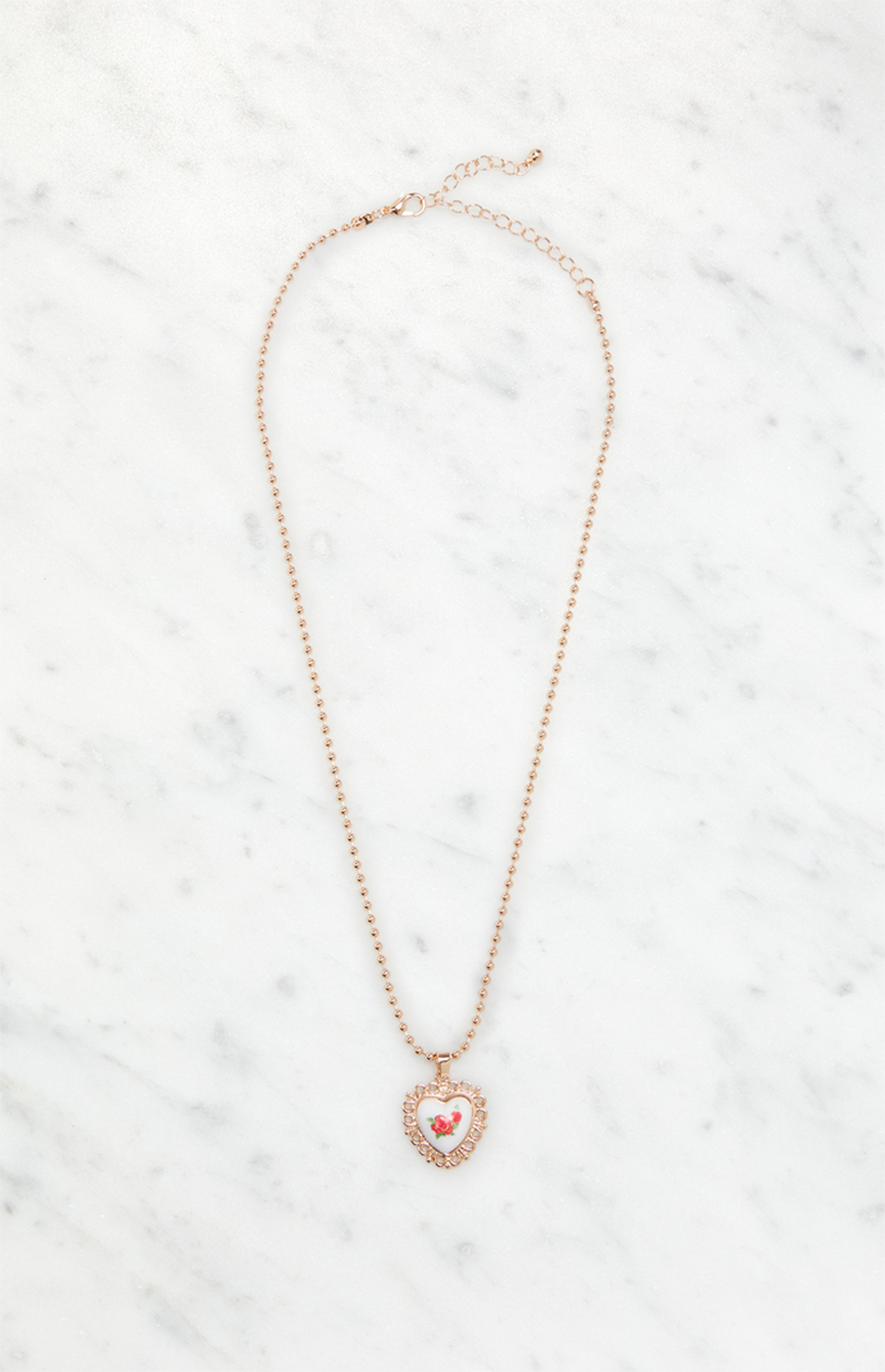 LA Hearts Vintage Heart Necklace | PacSun