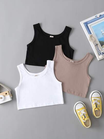 Toddler Girls 3pcs Crop Tank Top
   SKU: sktank25210618632      
          (126 Reviews)
        ... | SHEIN