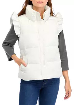 Women's Ruffle Shoulder Vest | Belk