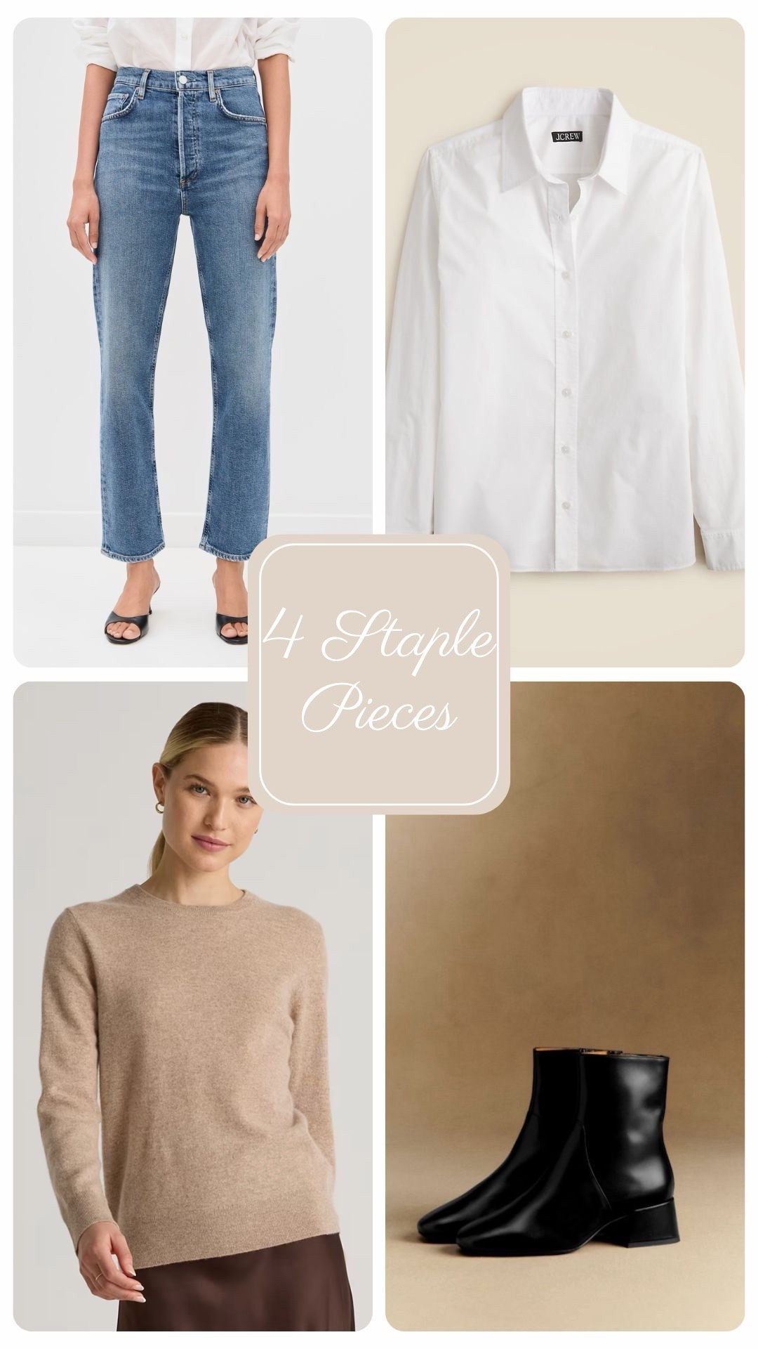 4 staple pieces I am currently eyeing. Classic style. Timeless pieces. Old money style . 

#LTKOver40 #LTKootd #LTKFindsUnder100