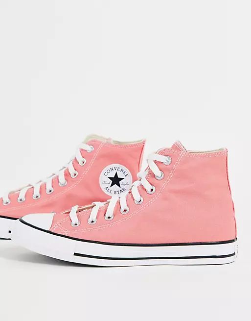 Converse Chuck Taylor hi top trainer in pink taffy | ASOS | ASOS (Global)