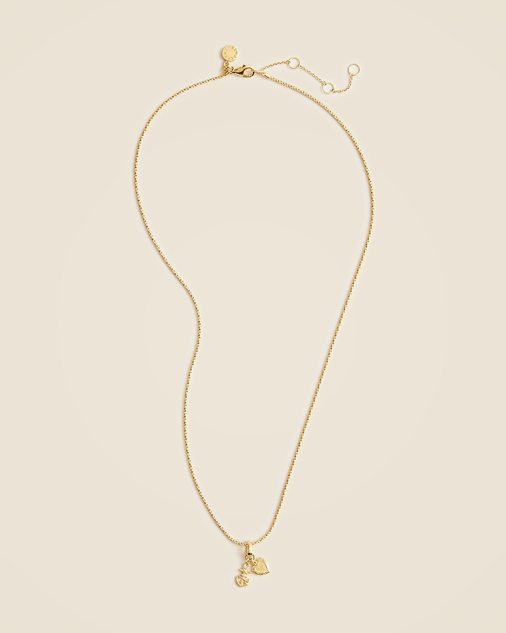 Gold vermeil heart charm necklace | J. Crew US
