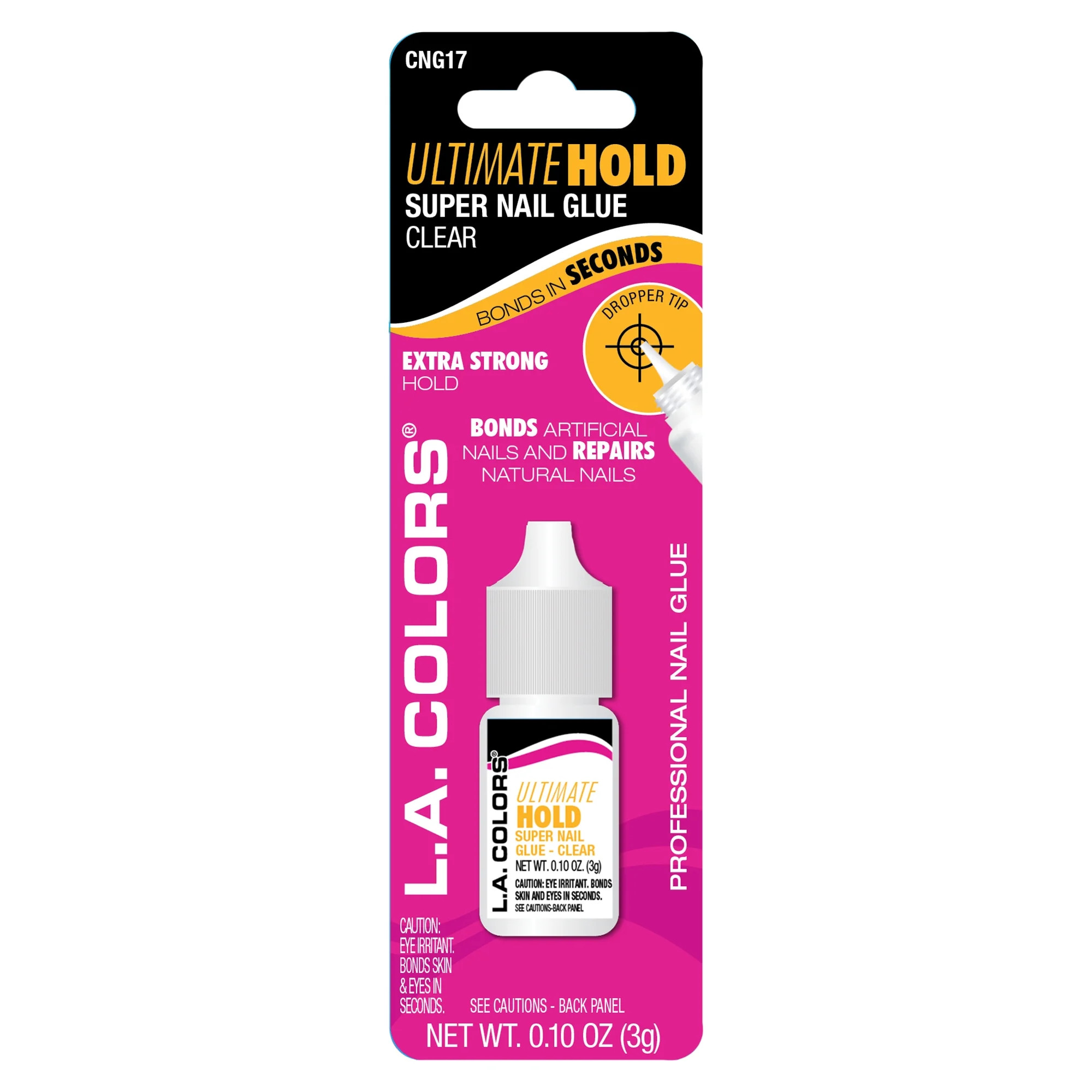 L.A. COLORS Ultimate Hold Precision Tip Super Nail Glue, Clear, 0.10 oz | Walmart (US)