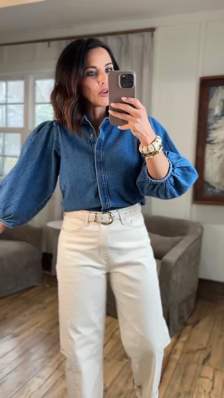 This outfit looks so expensive… but it’s Walmart 🤍 The ivory jeans are a staple and this denim top is EVERYTHING.

#walmartfashion #walmartfinds #affordablefashion #springoutfit #denimstyle #neutraloutfit #ltkstyle #ltkfashion
