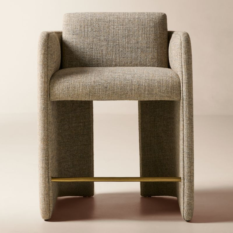 Carson Dark Taupe Performance Fabric Counter Stool | CB2