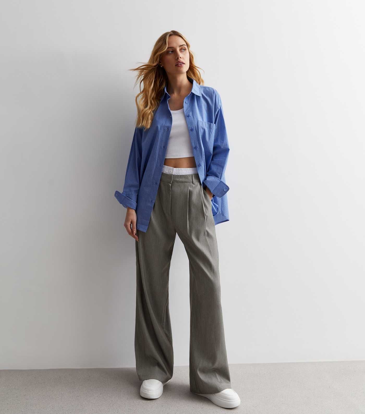 Grey Marl Boxer Detail Trousers
						
						Add to Saved Items
						Remove from Saved Items | New Look (UK)