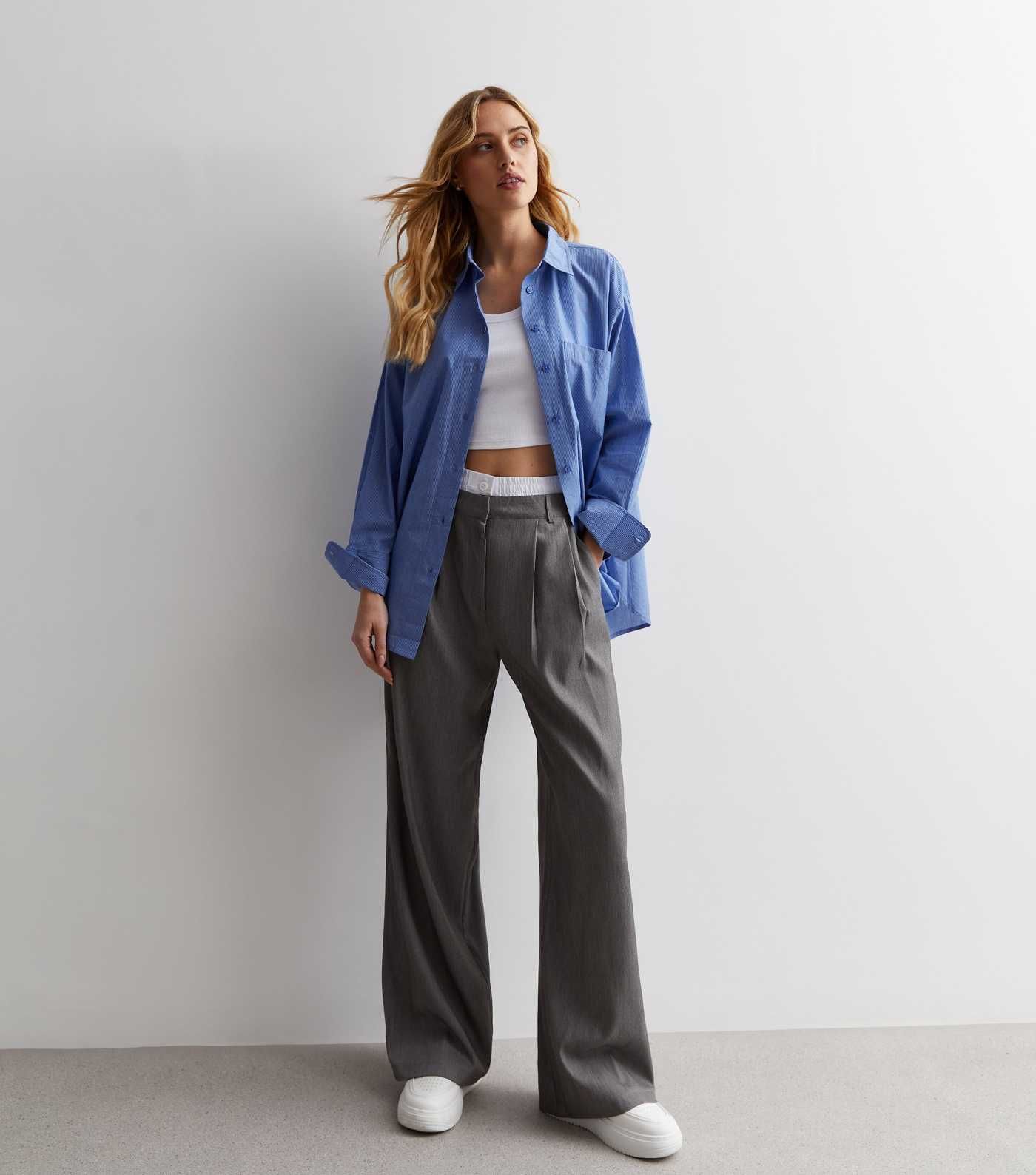 Grey Marl Boxer Detail Trousers
						
						Add to Saved Items
						Remove from Saved Items | New Look (UK)
