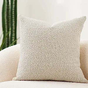 DOMVITUS Boucle Pillow Covers 24x24 Luxury Throw Pillow Covers Decorative Pillows for Bed Sofa Pi... | Amazon (US)