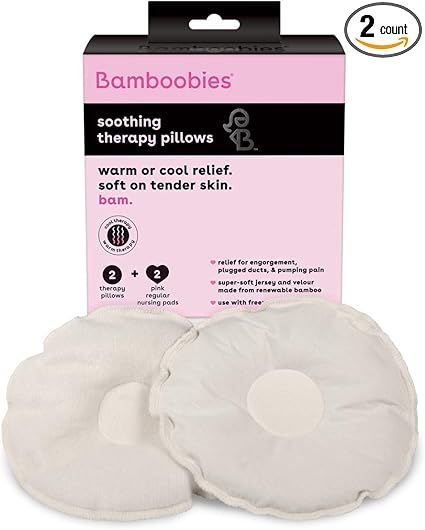 Bamboobies Soothing Nursing Pillows with Flaxseed, Heating Pad or Cold Compress for Breastfeeding | Amazon (US)