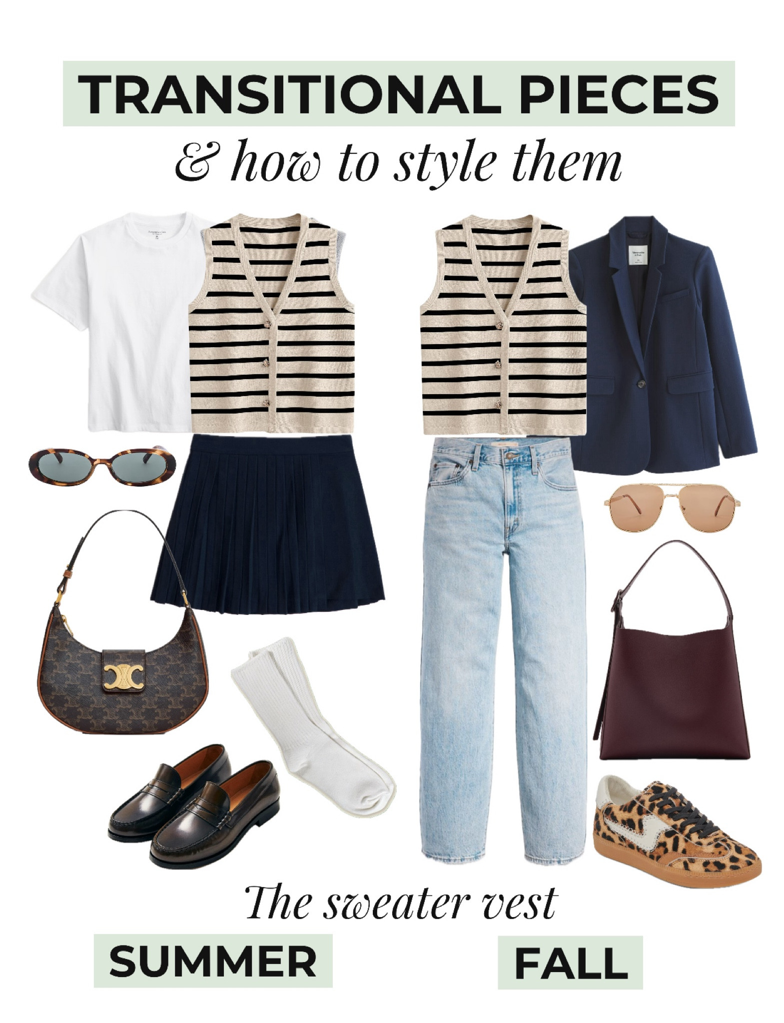 The sweater vest is such an easy perennial piece. I love it with a pleated skirt and loafers a la gossip girl & layered with an oversized blazer and a fun sneaker to make the look feel more casual. 



#LTKShoeCrush #LTKItBag #LTKStyleTip