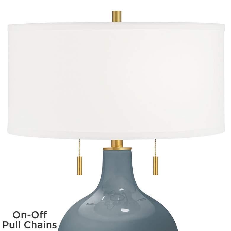 Smoky Blue Glass Contemporary Table Lamp 28 Inch - #95T08 | Lamps Plus | Lamps Plus