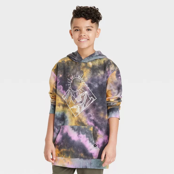Boys' Swirl Tie-Dye Pullover Hoodie Sweatshirt - art class™ | Target