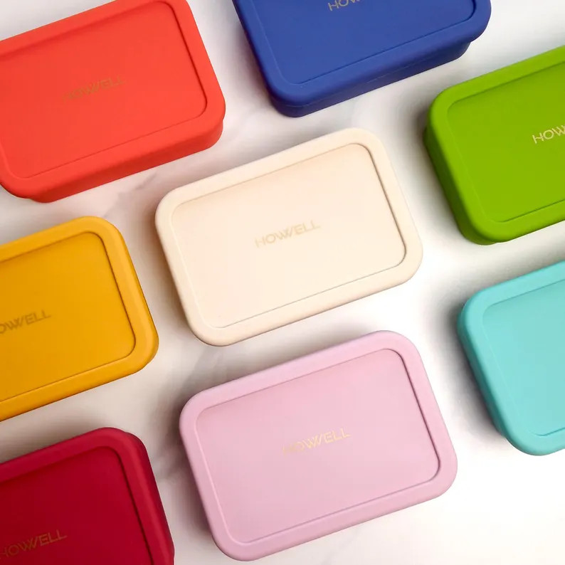 Silicone Bento Box, 3-Compartment Lunch Container, Leak Proof, Microwave Safe | Etsy (Global)