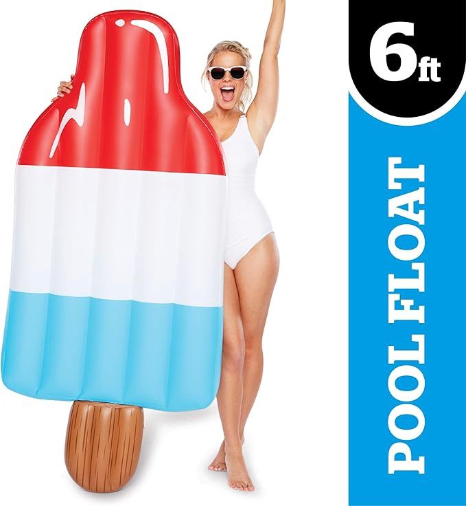 Big Mouth Inc. Ice Pop Pool Float – Gigantic 6 Foot Pool Float, Funny Inflatable Vinyl Summer P... | Amazon (US)