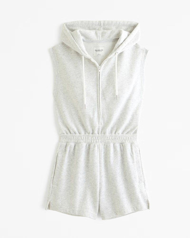 Women's Hooded Fleece Romper | Women's | Abercrombie.com | Abercrombie & Fitch (US)