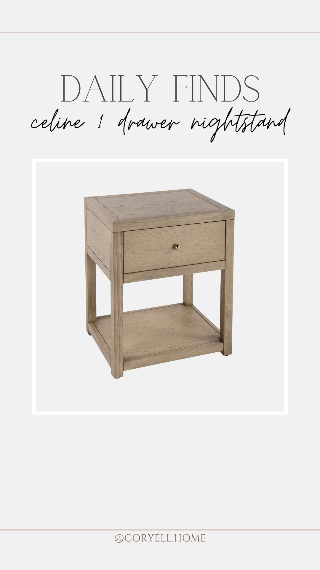 How beautiful is this nightstand! The Celine collection from Wayfair is an all around favorite, and I love how this one drawer version can fit a smaller space if needed! 

#LTKStyleTip #LTKSaleAlert #LTKHome