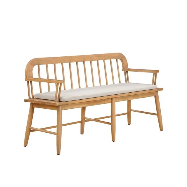 Better Homes & Gardens Windemere Solid Wood Bench, Natural Oak finish, by Dave & Jenny Marrs | Walmart (US)