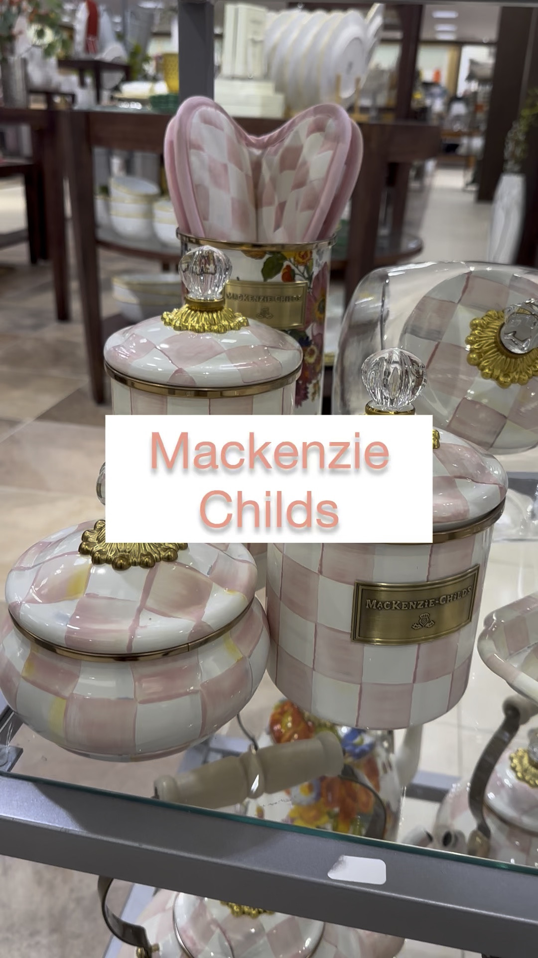 McKenzie Childs canisters, McKenzie Childs jar canisters, McKenzie Childs kitchen ware, gifts for the kitchen , gifts for cooking lovers , pink plaid checkered Mackenzie Childs plates

#LTKmomlife #LTKHome #LTKMothersDay