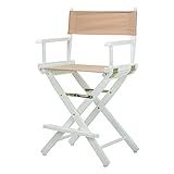 Casual Home 24" Director's Chair White Frame with Tan Canvas, Counter Height | Amazon (US)
