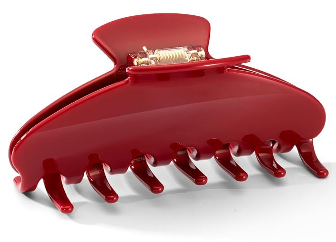 Large Acetate Hair Claw Clip for Women - French Style Hair Claws for Thick Hair with Non-Slip Tee... | Amazon (US)