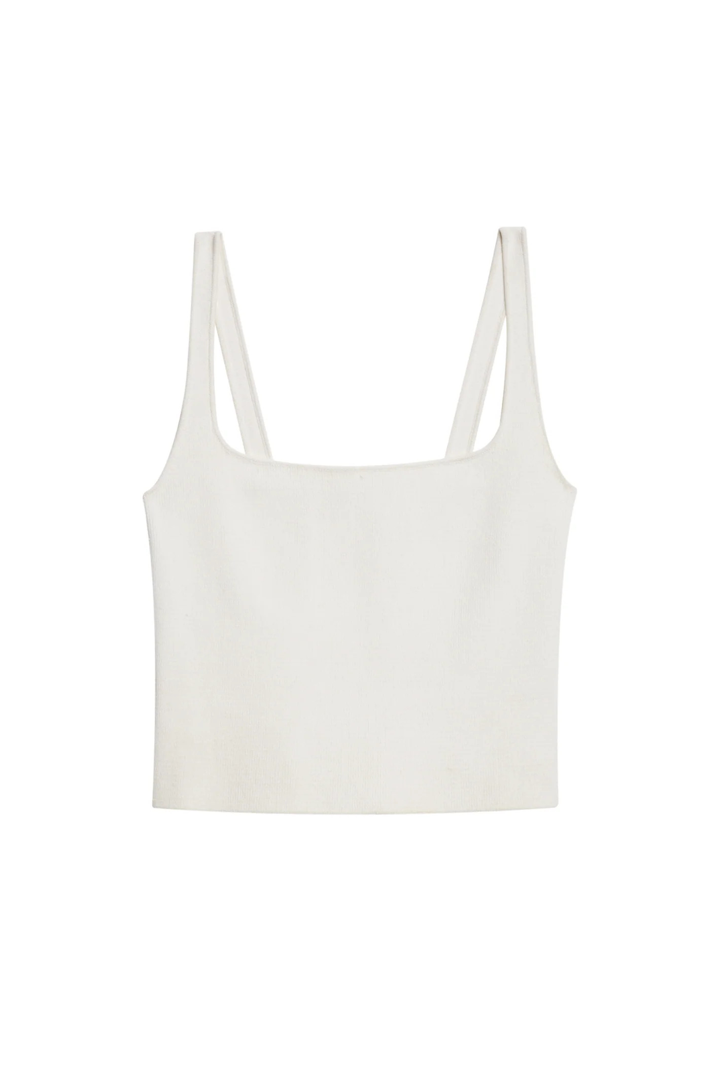 CREPE KNIT SQUARE CAMISOLE - CREAM - Scanlan Theodore | Scanlan Theodore AU