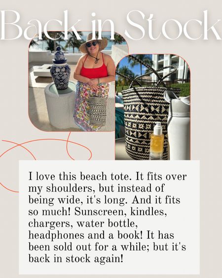 I love this beach tote! Holds so much!  Perfect for summer vacation outfits  

#LTKfindsunder50 #LTKSeasonal #LTKswim