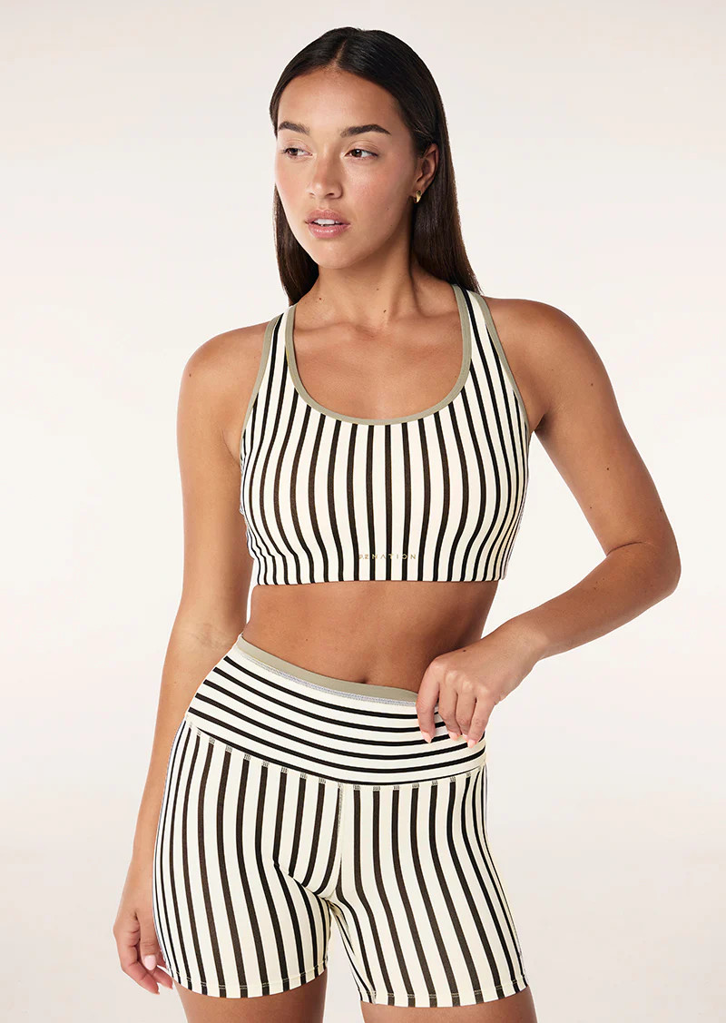 Stellar Sports Bra | Whisper White Stripe | P.E Nation | P.E Nation AU
