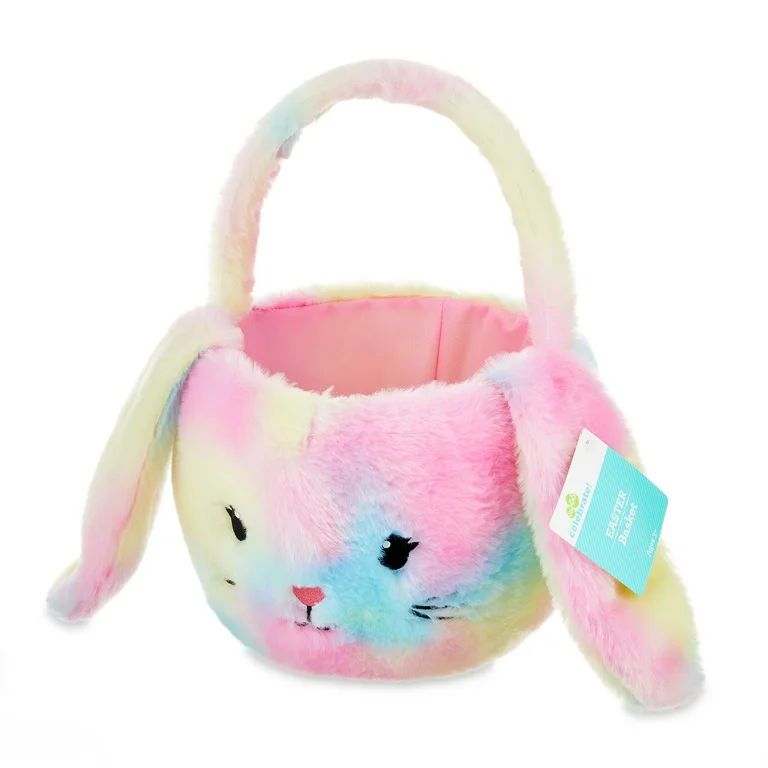 Easter Plush Rainbow Bunny Easter Basket, by Way To Celebrate | Walmart (US)