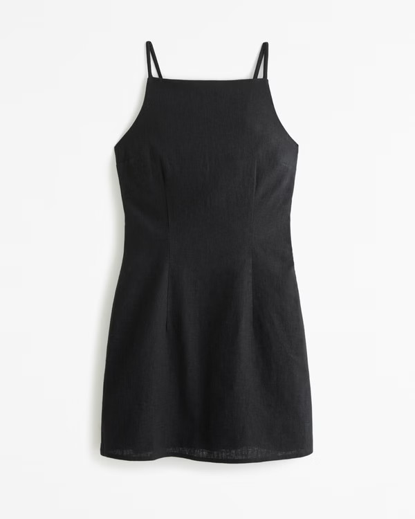 Women's High-Neck Strappy Mini Dress | Women's Dresses & Jumpsuits | Abercrombie.com | Abercrombie & Fitch (UK)
