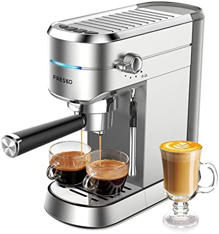 FRESKO Espresso Machine, 15 Bar Compact Espresso Maker with Milk Steam Frother Wand, Fast Heating... | Amazon (US)